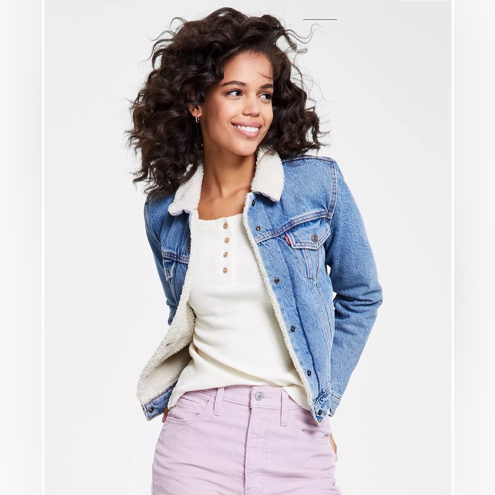 Women's Original Denim Trucker with Sherpa Lining